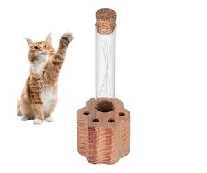 Conteneur de Moustache pour Chats | Mémorial de la Compassion pour la Perte d'animaux avec Base en Bois,Collection Chats Moustache - Pour Femmes, Adultes, Pères, Mamans, Amis et membres de la