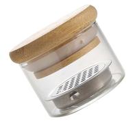 Conteneur de nettoyage pour pinceaux à ongles - Design transparent - Base étanche - Pour nail art professionnel - Verre épais - Décapant pour vernis à ongles