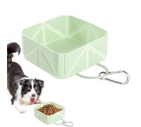 Conteneur de Nourriture pour Animaux de Compagnie Pliable | Bols d'eau Alimentaire de Voyage en Silicone Portable avec Clip, 500 ML de Chiens Waterer Ficheur pour Chiot Chaton de Voiture
