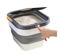 Conteneur de nourriture pour animaux de compagnie - Pliable et hermétique pour stockage de chien de chat | Boîte alimentaire pliable avec couvercle, organisateur hygiénique sûr pour friandises