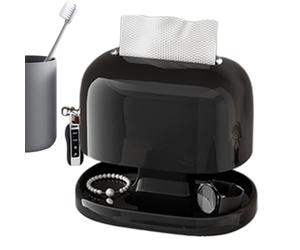 Conteneur de papier pour le visage - Étui pour articles divers en matériau ABS de 8,66 x 5,90 x 7,28 pouces, partie inférieure de levage d'extraction intelligente | Accessoire d'entretien de nettoyage
