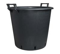 Conteneur de plantes en plastique noir avec poignées 50 cm