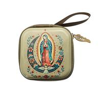 Conteneur de prière double face pour chapelet, sac de rangement carré pour voyage, organisateur de bijoux religieux, Guadeloupe, Free Size