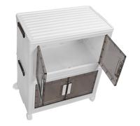 Conteneur de rangement, armoire de rangement empilable pour animaux de compagnie PP avec 4 roues pour chambre (M (315 x 180 mm/12,4 x 7,09 pouces) 2 couches 30,5 x 23 x 23 cm