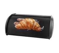 Conteneur de rangement de pain - boîte à pain pour comptoir de cuisine dans le style de la maison de campagne | Boîte de brot à couvercle de rouleau en bois | Récipient alimentaire multifonctionnel po