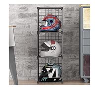 Conteneur De Rangement pour Casque De Moto Stand Hat, Présentoir De Chapeau De Table/Au Sol Conteneur De Stockage À Capuchon Métallique Vente Au Détail Casque De Vélo De Football Panier De Rangement