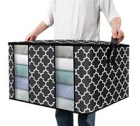 Conteneur de sac de rangement de literie - Sac de rangement pour vêtements avec fenêtre transparente,Grands vêtements en tissu conteneurs de stockage bacs boîtes pour couverture, couette, li