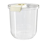 Conteneur de stockage alimentaire hermétique avec conception claire Borne de riz de grande capacité pour les aliments secs à la farine de céréales Disserve de conservation (L 360 ml 6.8x14.5cm /