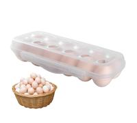 Conteneur de stockage - Conception anti-collision des œufs de grille empilée | Boîte de support d'oeuf transparent, organisateur de réfrigérateur à économie d'espace, étui de plateau d