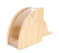 Conteneur de Stockage de Papier à café, Boîte de Rangement de Support de Distributeur de Papier Filtre à café en Bois Massif pour Filtres à café Coniques