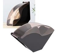 Conteneur de stockage de papier à café, Élégant Support de Filtre à Café avec Couvercle Anti-poussière, Distributeur pour Filtres V60, Boîte de Rangement en Forme d'Éventail pour Maison, Bureau, Café