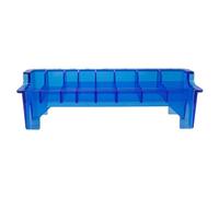 Conteneur de stockage de peigne de limite de tondeuse à cheveux clair à 8 fentes, de peigne de tondeuse à cheveux compact et portable pour étui de protection de tondeuse en plastique de voyage