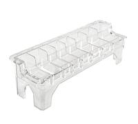 Conteneur de stockage de peigne de limite de tondeuse à cheveux clair à 8 fentes, de peigne de tondeuse à cheveux compact et portable pour étui de protection de tondeuse en plastique de voyage