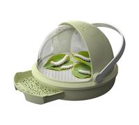 Conteneur de Transport de à Soie - Boîte d'élevage de à Soie 19 x 15 cm, utilisations Larges | Habitat de Projet Scientifique pour étudiants avec Panneau d'accès Rotatif, boîte d'alimentatio