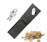 Conteneur De Trésorerie - Acier Noir 11 Cm, Porte-Banque Personnelle, Mini Coffre | Chambre De Chevet Armoire De Bureau Poker Puce Paris Cartes À Jouer Pièce Bijoux Po