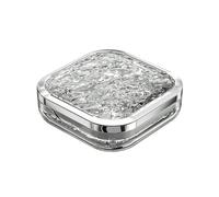 Conteneur de voyage avec texture ondulée et plateau amovible pour la gestion des pilules