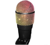 Conteneur Déchet Auto Résine Strass 20x9cm(Multicolored) | Design strass élégant, matériau plastique dur, étanche, capacité 300ml, nettoyage facile