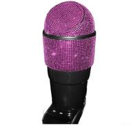 Conteneur Déchet Auto Résine Strass 20x9cm(Pink) | Design strass élégant, matériau plastique dur, étanche, capacité 300ml, nettoyage facile