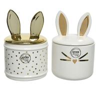 Conteneur En Céramique Chat/Lapin Avec Oreilles 10X10X15CM Accessoires Maison