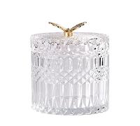 Conteneur en Verre de Stockage avec Couvercle, Transparent Pot de Bonbons en Verre, Bocaux à Bonbons en Verre, Bonbonnière en Cristal, Bocal à Bonbons en Verre, pour Mariage Buffet Candy Bar Dragées