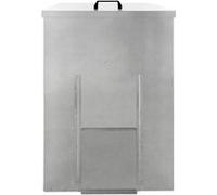 Conteneur Extérieur Charbon 150 kg/300 L Robuste et Étanche l Pelle à Charbon Incluse Argent G