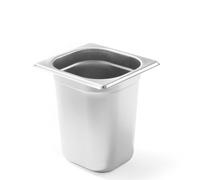 HENDI Bac Gastronorm GN 1/6, Budget Line, résistance thermique -40 °C à 250 °C, compatible four et bain-marie, 2,4L, 176x162x(H) 150mm, acier inoxydable
