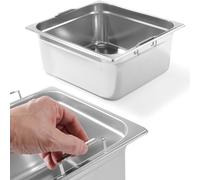Conteneur GN avec poignées rétractables, acier inoxydable, GN2/3, 354 x 325 mm,