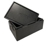 Conteneur isotherme; Boîte isolante professionnelle pour aliments chauds et froids, traiteur,EPP Box, Empilable, Transport, Noir , C - 60x40x25.7, Pratique