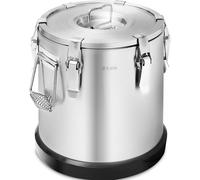 Royal Catering RC-TFT15 Conteneur Isotherme Inox Alimentaire Professionnel Traiteur Chaud Froid (15 l, Double paroi isolée, Couvercle avec fermoirs grenouille)