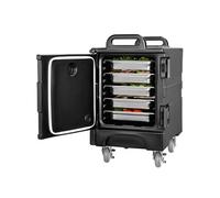 Conteneur Isotherme Pour Plateau Gastronorme Empilable Avec Grandes Roues 360°75L
