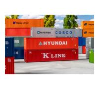Conteneur K-LINE et HYUNDAI, lot de 2 - FALLER 182055 - HO 1/87