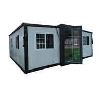 Conteneur pliable de 6,1/9/12,2 m pour jardins - Petit espace optimisé, double étanchéité et installation rapide | Idéal comme quartiers invités, retraites d'adolescents et capsules de bureau à