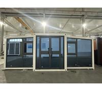 Conteneur pliable préfabriqué de 6,1 m - Maison modulaire compacte de 3 chambres à vendre | Structure en acier pliable pour une installation rapide | Unité de vie préfabriquée portable