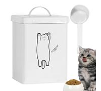 Conteneur pour aliments pour animaux - Bac de rangement pour collations 5 L, étanche avec couvercle et cuillère | Accessoires de rangement de cuisine de qualité alimentaire avec poignée pour -man