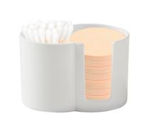Conteneur Pour Cotons-tiges - 10x7x6,3 Cm Respectueux De L'environnement Conception Solide | Rangement Séparé Hygiénique Rond Esthétique Polyvalent - organisateur De Salle De Bain Ménage Voyage | St
