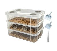 Conteneur pour de Farine Boîte pour Alimentation Et Élevage Anti-Odeur | Conteneur filtrant les déchets de à soie pour Reptiles et Animaux, Maison ucation, École