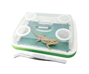 Conteneur pour élevage de farine - Filtre à excréments à 3 couches de 33 x 24 x 10 cm | avec pinces, pour farine à mailles fines résistant aux odeurs | Écran en