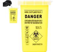 Conteneur pour Objets tranchants à Usage Domestique, conteneur Portable d'élimination des Aiguilles et des seringues à Risque Biologique pour Les Voyages et Un Usage Professionnel