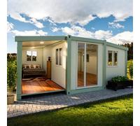 Conteneur préfabriqué Portable Extensible pour la Maison | Maison modulaire moderne avec disposition flexible pour la vie familiale, les invités et les logements de vacances.