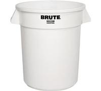 Conteneur professionnel rond Brute Rubbermaid blanc 76 L Blanc G