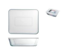 Conteneur Rectangulaire Cook&freeze Avec Couvercle En Verre, Blanc 14x5x20 Cm