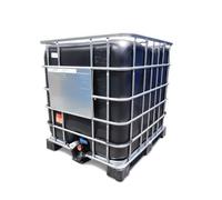 Conteneur réservoir de 1000 litres IBC-GRG noir avec palette en plastique