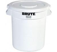 Conteneur rond professionnel Brute Rubbermaid blanc - 121 L - Blanc G