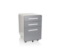 COLOR PLUS I | Métal - Caisson sur roulettes blanc / gris