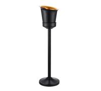Conteneur Seau à glace en acier inoxydable avec support, noir Fête