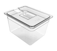 Conteneur Sous-Vide, Cuve d'Eau pour Cuisson Sous Vide avec Couvercle, Boîte de Immersion Transparente Étanche pour Food Truck Camping-Car Restaurant