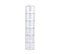 Conteneur transparent pour condiments | Bocaux empilables avec couvercle 6 pièces - Récipients pour condiments de cuisine | Pour cuisine, intérieur, extérieur, camping, barbecue et stockage