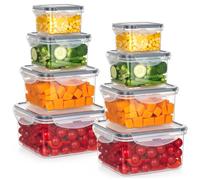 Conteneurs alimentaires - Vilde - carrés - 8 pièces - Hermétiques - Sans BPA - Compatibles micro-ondes