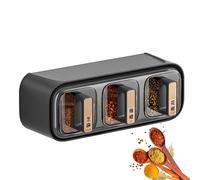 Conteneurs d'assaisonnement muraux, support d'assaisonnement à montage mural - 400 ml Organisateur de condiments de cuisine sans coup de poing avec cuillère | Gadgets domestiques, outil de stockage de