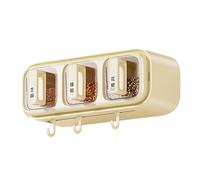 Conteneurs d'assaisonnement muraux, support d'assaisonnement à montage mural - 400 ml Organisateur de condiments de cuisine sans coup de poing avec cuillère | Stockage de condiments pour les gadgets à